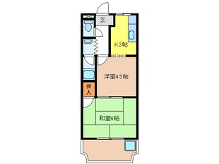 シャンブルクレールＵ　Ⅲの物件間取画像